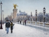 Latger -Neige Sur Le Pont Alexandre III-70x50