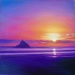 Jaillet 3-lumiere du soir sur le Mont- 40x40 250€