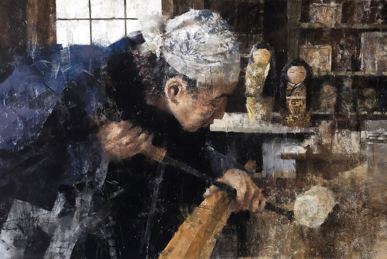 05 Maitre artisan Kokeshi 50x70